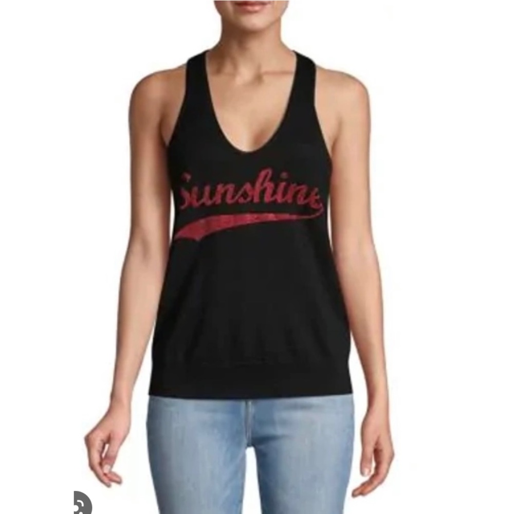 Zadig & Voltaire Black Sunshine Merino Wool Tank Top Size XS